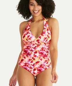 Clearance Abecita Women's Haiti Halterneck Swimsuit Pink
