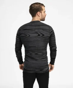 New Aclima Men's WarmWool Crew Neck Black Motion