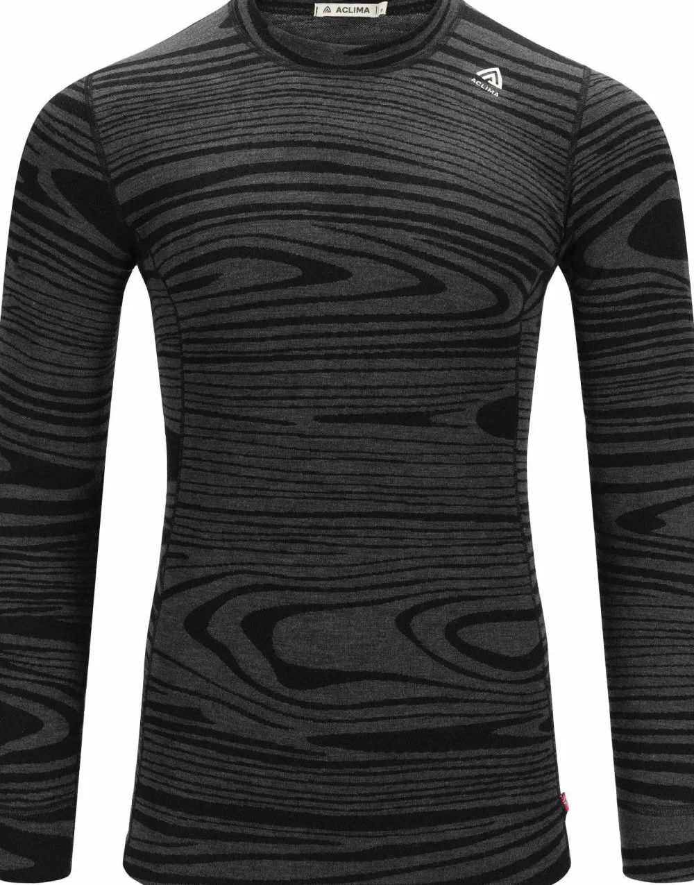 New Aclima Men's WarmWool Crew Neck Black Motion