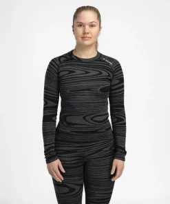 Online Aclima Women's WarmWool Crewneck Black Motion