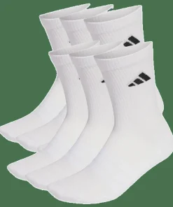 Adidas Cushioned Crew Socks 6 Pair Pack White/White/Black