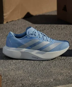New Adidas Women's Adizero Evo SL Glow Blue / Silver met. / Cloud White