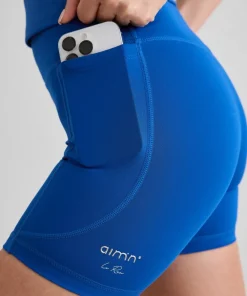 Discount Aim'n Women's Running Midi Biker Shorts Azure