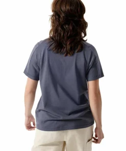 New Arc'teryx Women's Kragg Sl Cotton Emblem Crew Shortsleeve Dark Stratus Dk Stratus