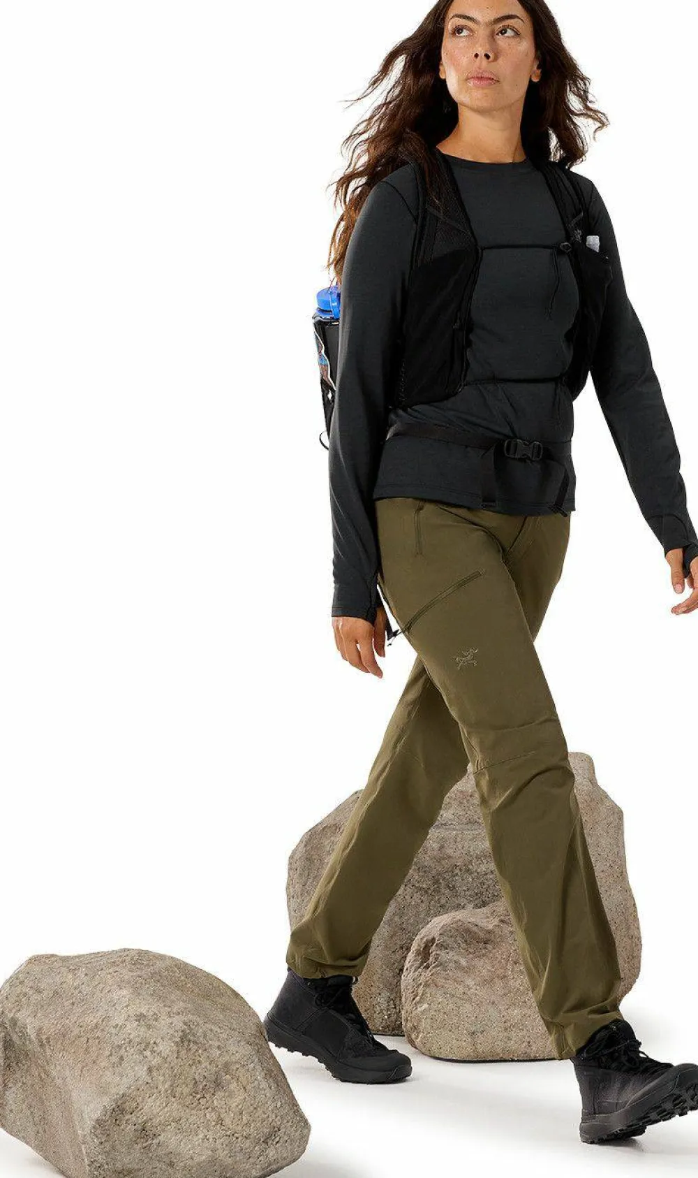 Outlet Arc'teryx Women's Taema Thermal Crew Longsleeve Black Heather