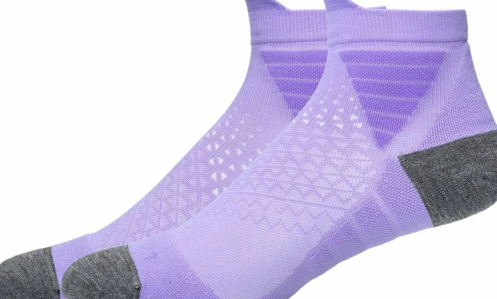 New Asics Fujitrail Quarter Sock Amethyst
