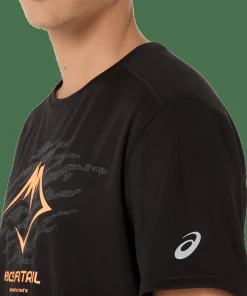 Hot Asics Men's Fujitrail Logo Short Sleeve Top Performance Black