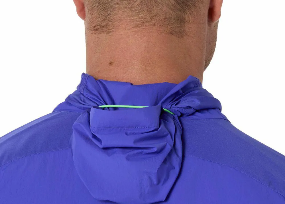 Asics Men's Road Packable Jacket Cobalt Burst/Illuminate Green
