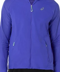 Asics Men's Road Packable Jacket Cobalt Burst/Illuminate Green
