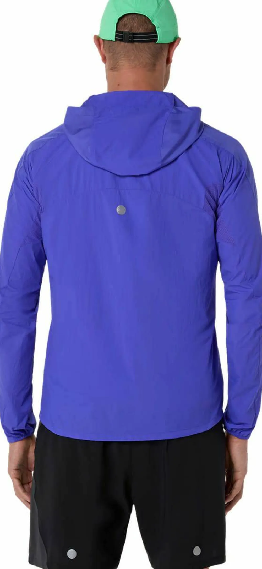 Asics Men's Road Packable Jacket Cobalt Burst/Illuminate Green
