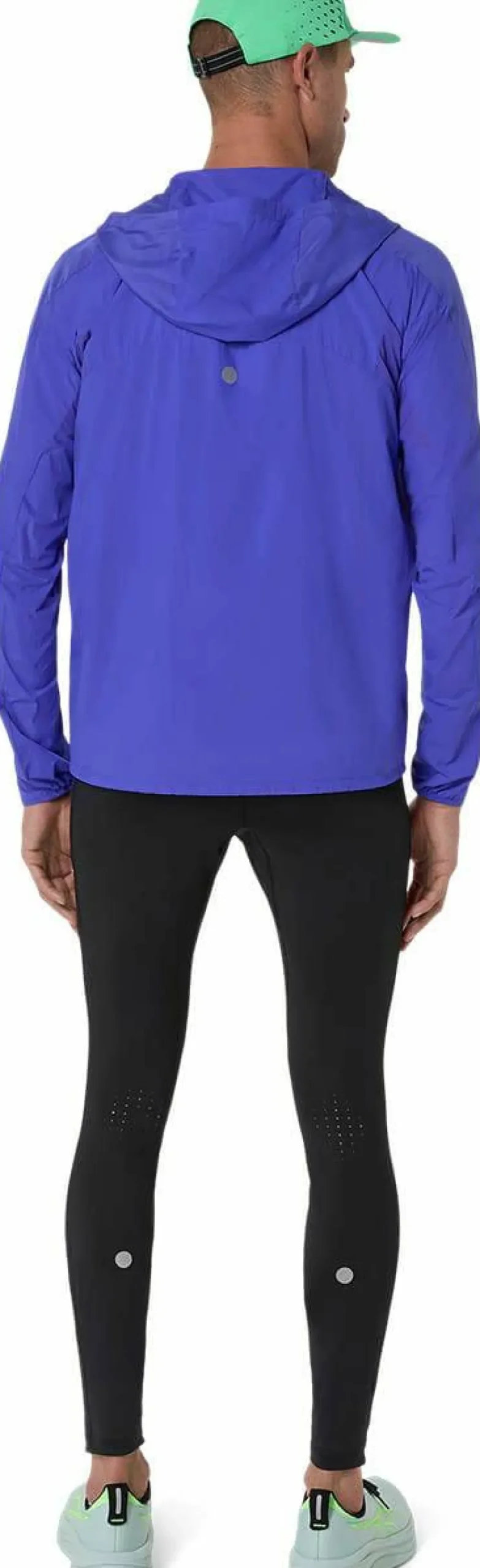 Asics Men's Road Packable Jacket Cobalt Burst/Illuminate Green