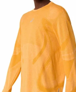 Hot Asics Men's Road Seamless Long Sleeve Top Yamabuki