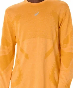 Hot Asics Men's Road Seamless Long Sleeve Top Yamabuki