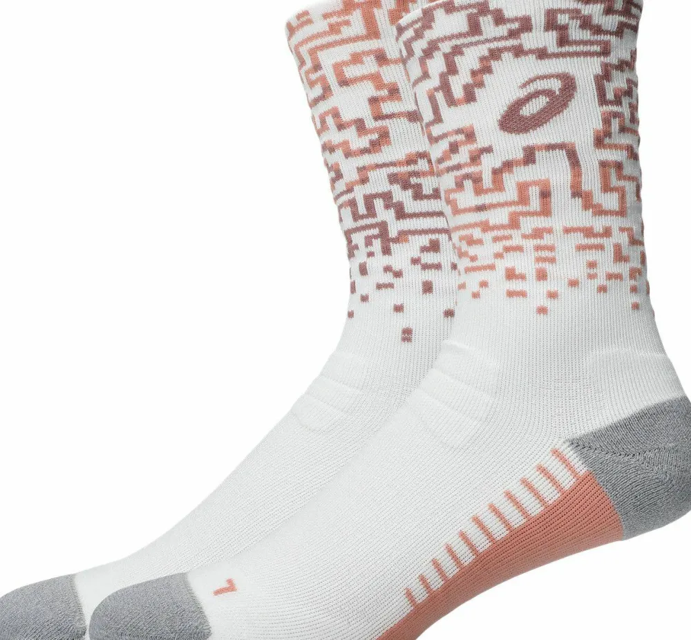 Outlet Asics Performance Run Sock Crew Brilliant White/Morganite/Pearl Pink