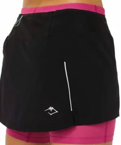 Best Asics Women's Fujitrail Skort PERFORMANCE BLACK/FUCHSIA RED