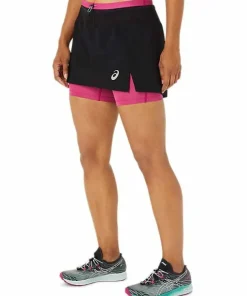 Best Asics Women's Fujitrail Skort PERFORMANCE BLACK/FUCHSIA RED