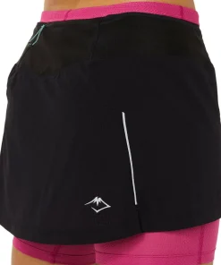 Best Asics Women's Fujitrail Skort PERFORMANCE BLACK/FUCHSIA RED
