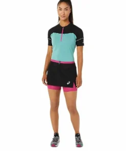 Best Asics Women's Fujitrail Skort PERFORMANCE BLACK/FUCHSIA RED