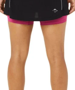 Best Asics Women's Fujitrail Skort PERFORMANCE BLACK/FUCHSIA RED