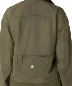 Discount Asics Women's Nagino Run Adjustable Jacket Dark Olive
