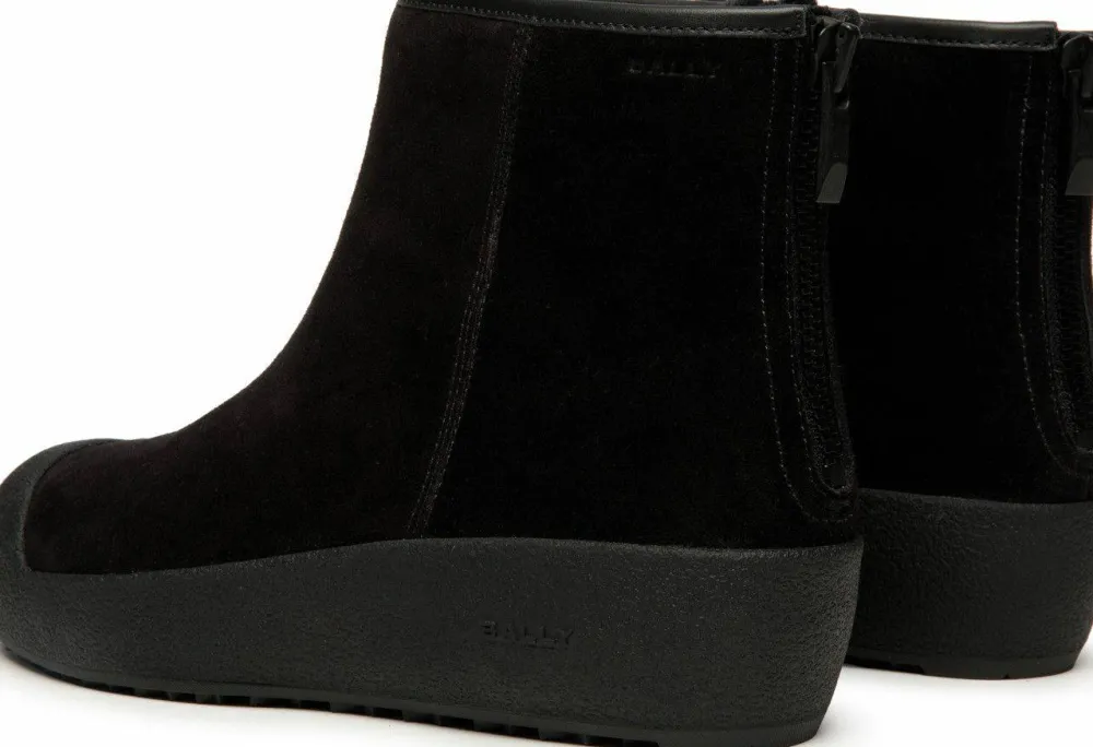 Best Bally Women's Guard Iii L Suede Calf Black