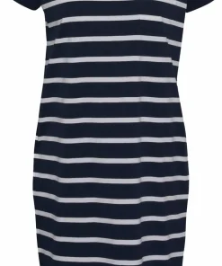 New Barbour Women's Otterburn Stripe Dress Navy