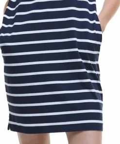 New Barbour Women's Otterburn Stripe Dress Navy