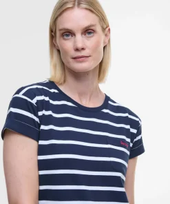 New Barbour Women's Otterburn Stripe Dress Navy