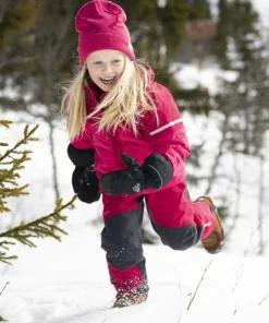 Outlet Bergans Kids' Lilletind Insulated Pant Raspberry Red/Dark Shadow Grey