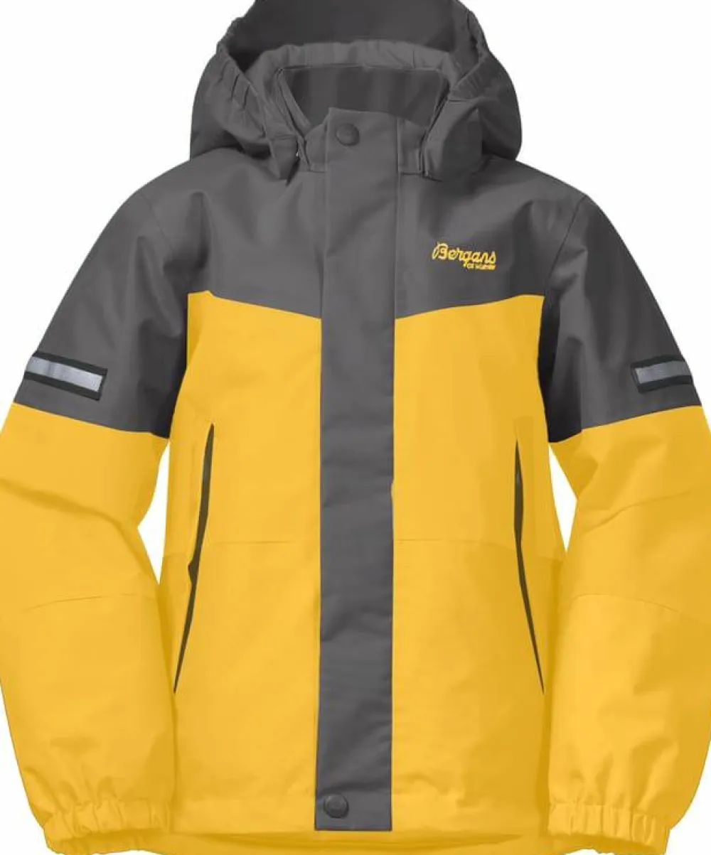 Hot Bergans Kids' Lilletind Insulated Jacket Light Golden Yellow/Solid Dark Grey
