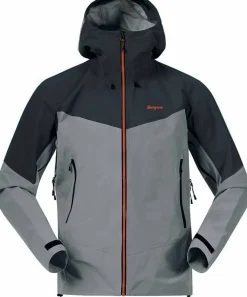 New Bergans Men's Rabot Alpine 3L Shell Jacket Solid Grey/Dark Shadow Grey