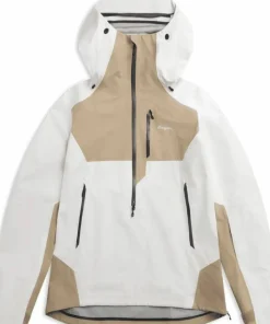 Clearance Bergans Unisex Oppdal 3L Shell Anorak Arctic White/Sandstone
