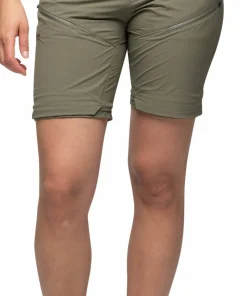 Bergans Women's Convertible Zip-Off Softshell Pants Green Mud