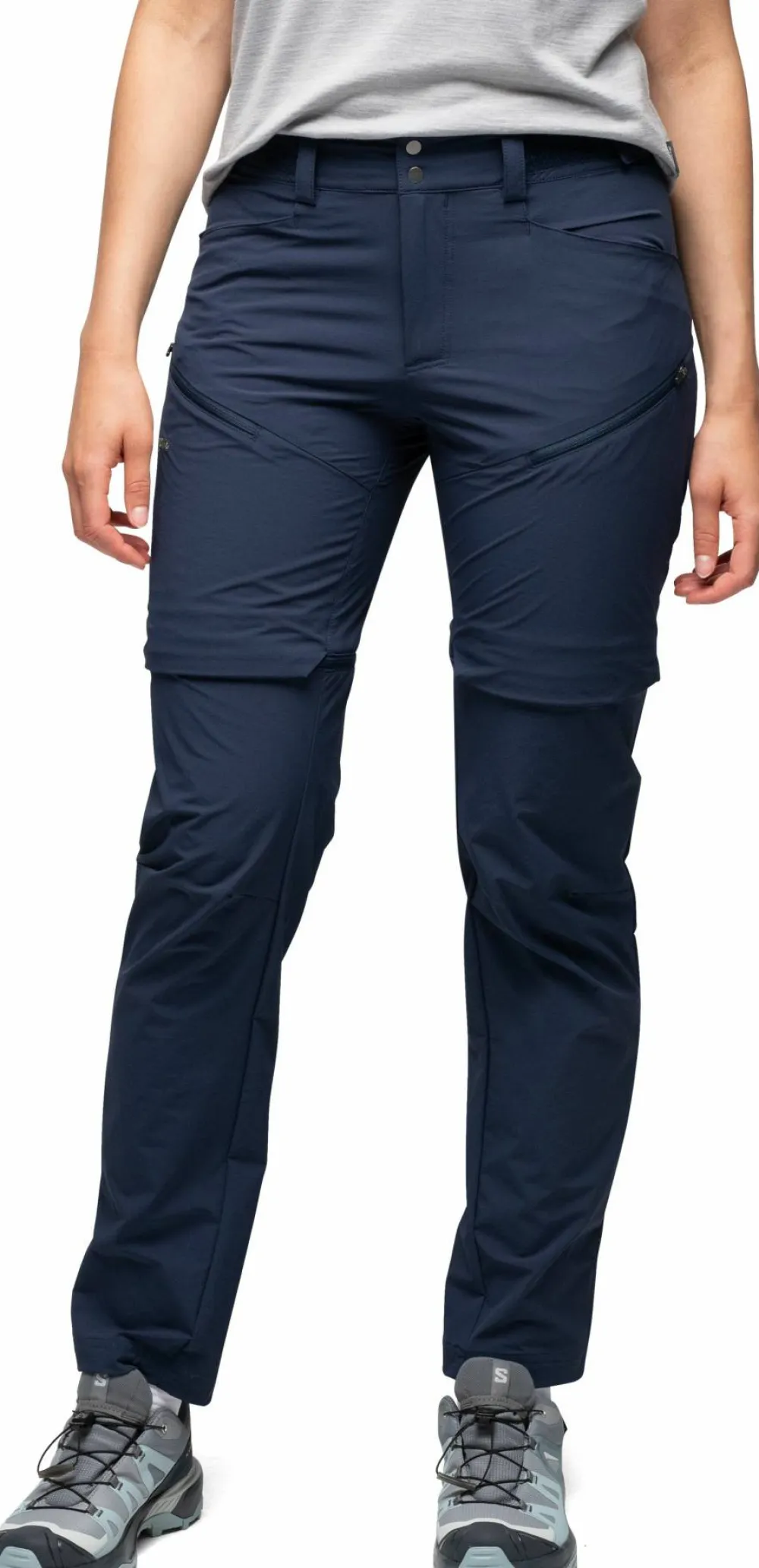 Best Bergans Women's Convertible Zip-Off Softshell Pants Navy Blue