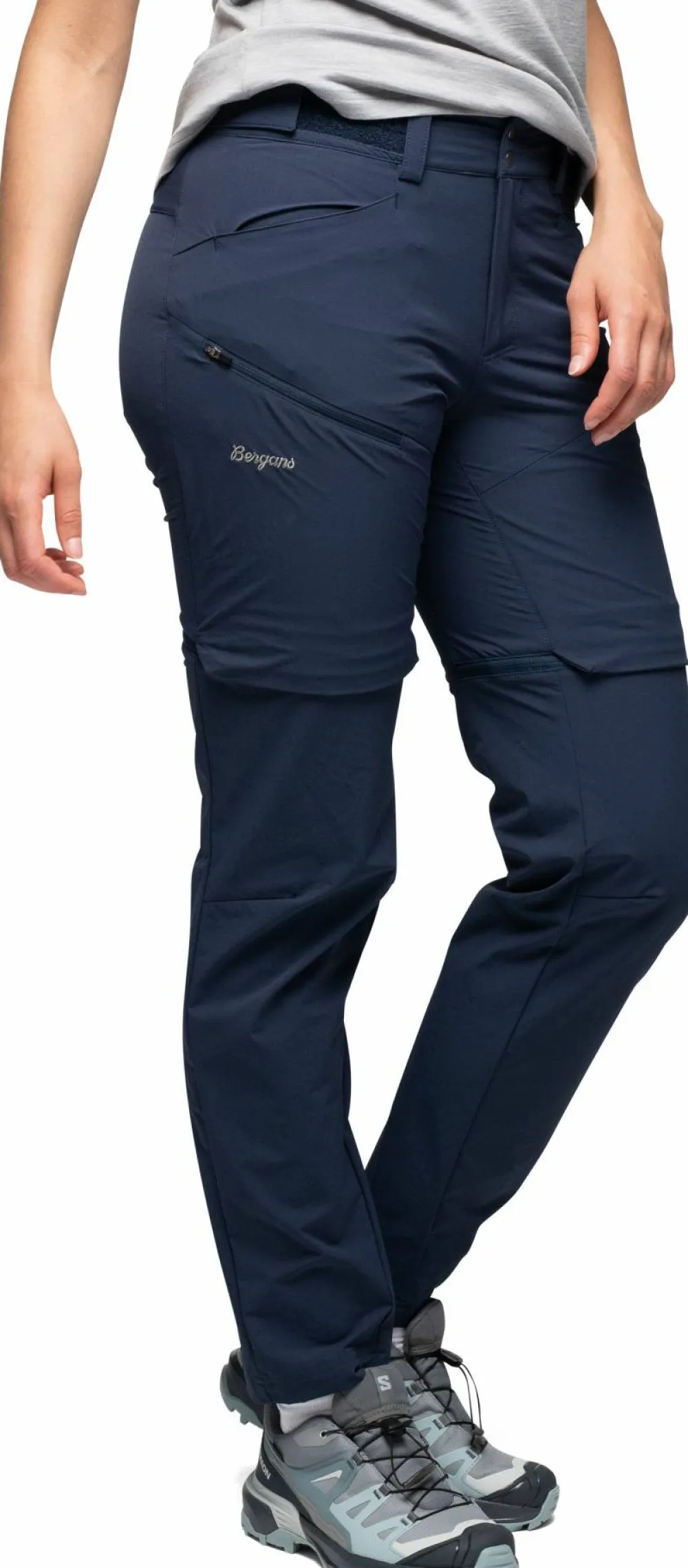 Best Bergans Women's Convertible Zip-Off Softshell Pants Navy Blue