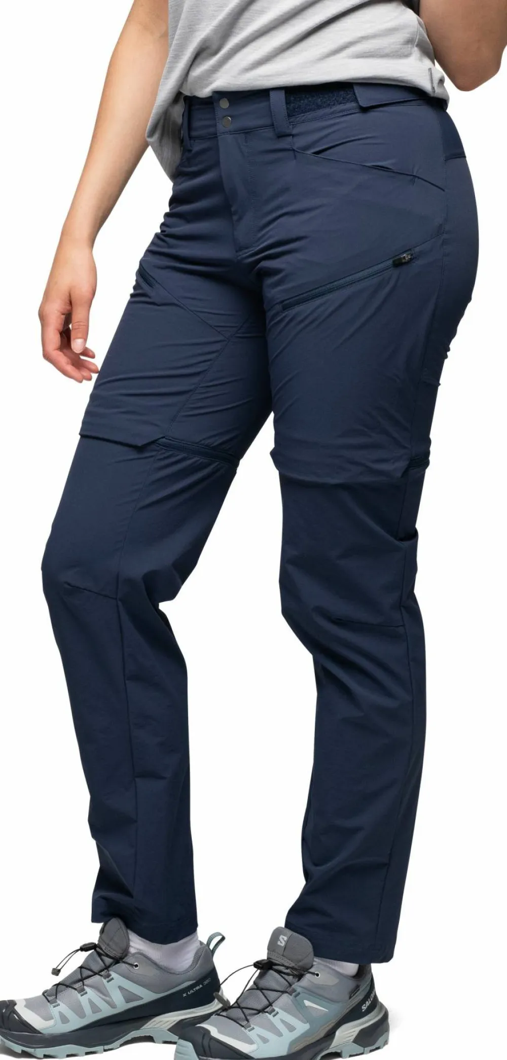 Best Bergans Women's Convertible Zip-Off Softshell Pants Navy Blue