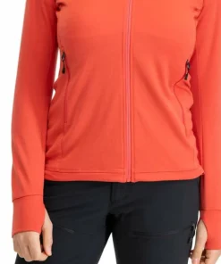 Hot Bergans Women's Rabot Merino Tech Midlayer Hoodie Peachy Red