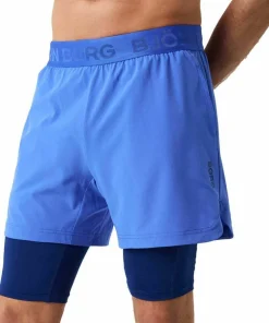 Outlet Björn Borg Men's Borg 2 In 1 Shorts Amparo Blue