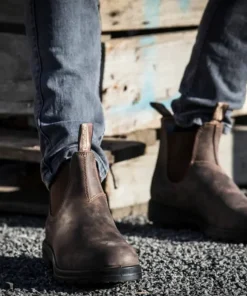 Outlet Blundstone Unisex Casual Chelsea Boots #585 Rustic Brown