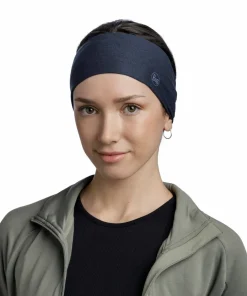 Clearance Buff Coolnet UV Wide Headband Solid Night Blue