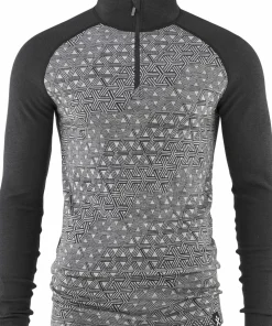 Clearance Bula Men's Geo Merino Wool Halfzip DGREY