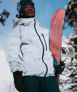 New Burton Men's Ak Gore Cyclic Jacket Gray Cloud