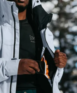 New Burton Men's Ak Gore Cyclic Jacket Gray Cloud