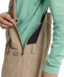 Outlet Burton Men's Reserve 2L Bib Pants Summit Taupe