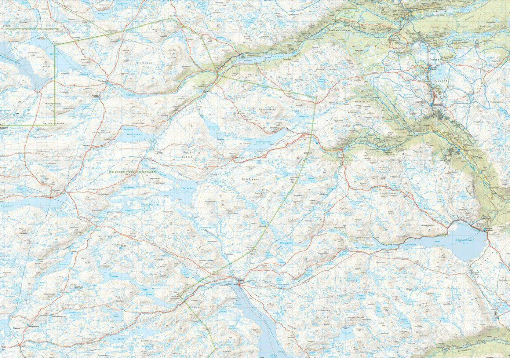 Discount Calazo förlag Hardangervidda Øst, Rjukan & Gaustatoppen 1:50 000 Hiking map