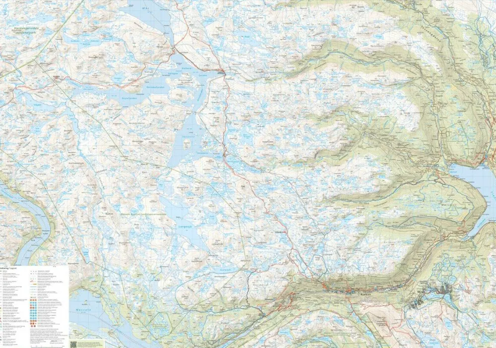 Discount Calazo förlag Hardangervidda Øst, Rjukan & Gaustatoppen 1:50 000 Hiking map