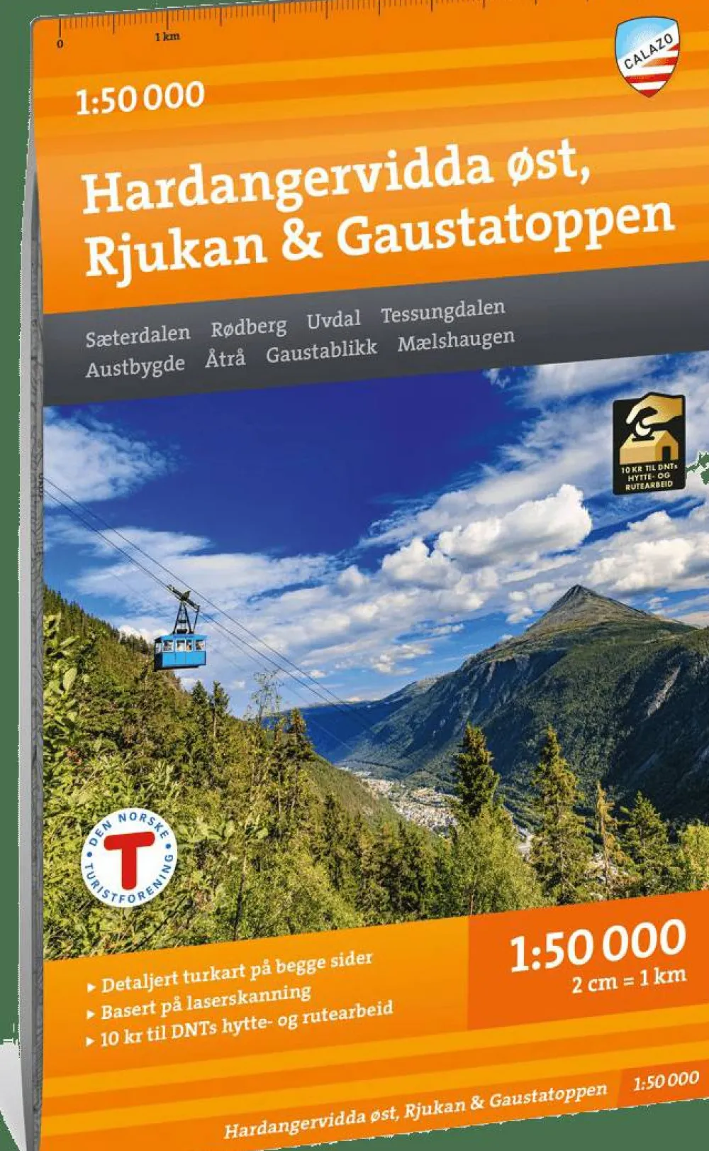 Discount Calazo förlag Hardangervidda Øst, Rjukan & Gaustatoppen 1:50 000 Hiking map