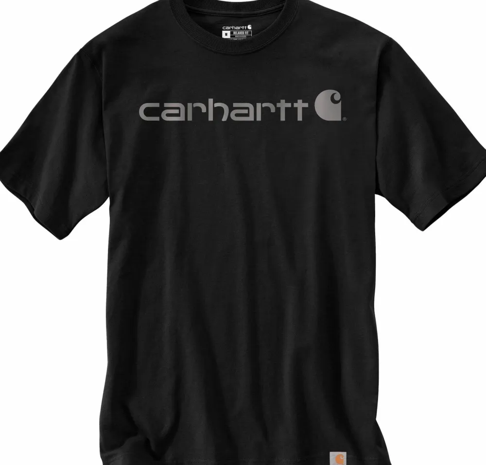 Carhartt Men's Core Logo T-Shirt Short Sleeve Black/Gray