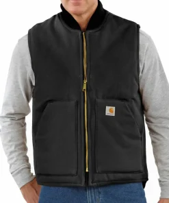 Sale Carhartt Men's V01 Insulated Rib Collar Vest Black