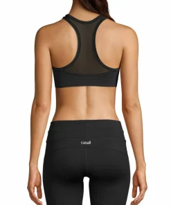 Sale Casall Women's Iconic Wool Sports Bra Black Logo